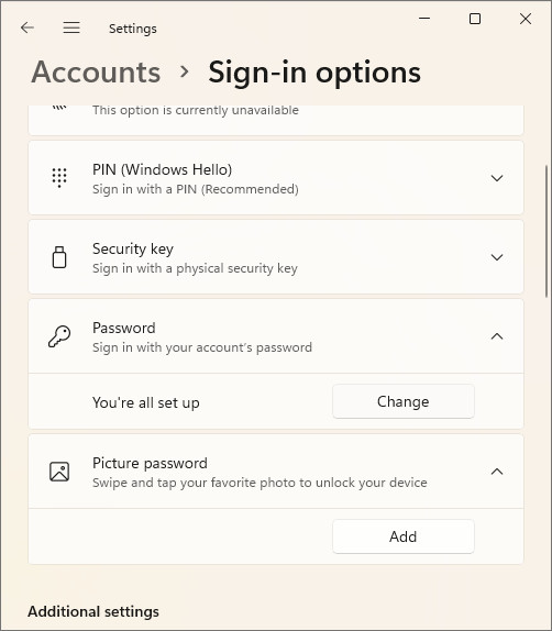 thay đổi hoặc xoá mật khẩu đăng nhập